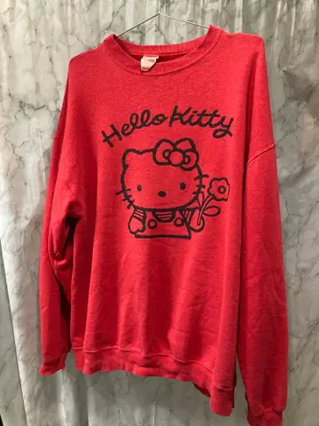 구제 의류 Hello Kitty 빨간색 맨투맨
