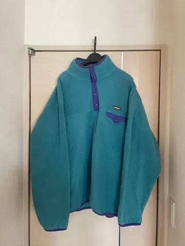 청록색 하프 지퍼 플리스 자켓 남성용 여성용