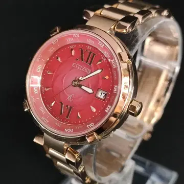 새상품급 CITIZEN 시티즌 XC 핑크 골드 솔라 여성용 시계
