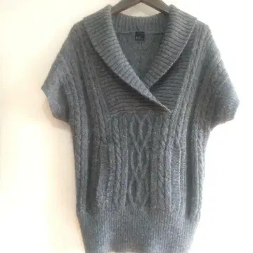 RACY RADIANT 알파카 그레이 케이블 짜임 니트