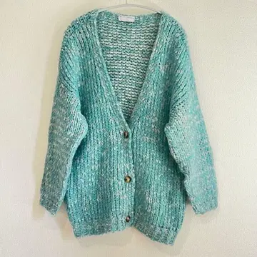 새상품급 TRICOTS JEAN MARC 스카이블루 가디건