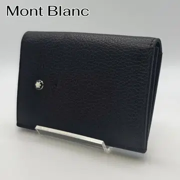 몽블랑 주름 가죽 명함지갑 카드 케이스 브라운