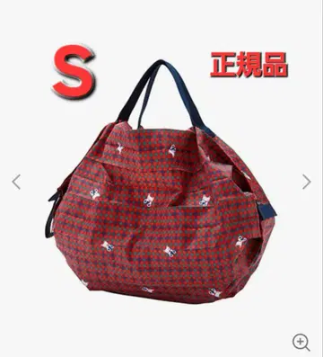 파밀리아 familiar 슈파트 S 사이즈 에코백 빨간색 체크 새상품