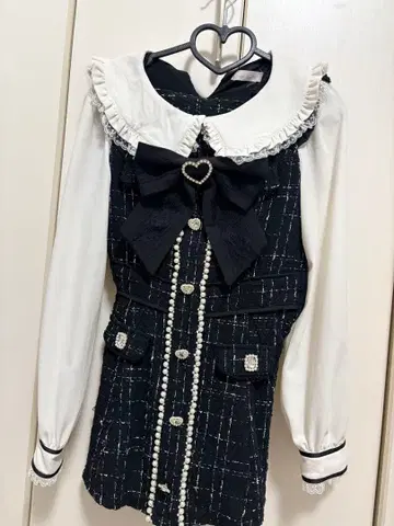 LIZLISA 리본 트위드 셋업