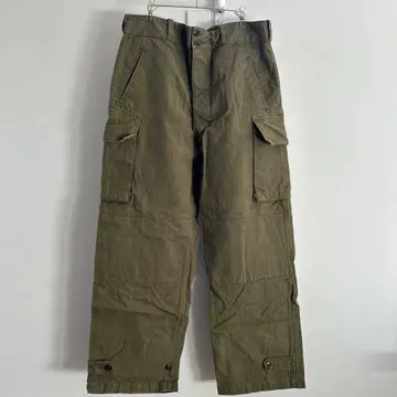 카고 팬츠 올리브색 코튼 4 포켓