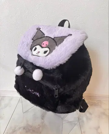 산리오 쿠로미 퍼 백팩 백팩 복슬복슬 드로스트