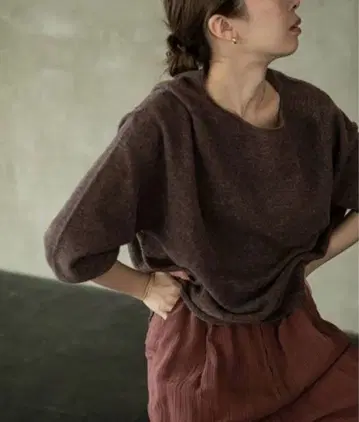 noble 파인 울 니트 에포레스트 니트 뉘앙스 브라운