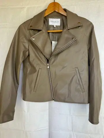 택 포함 새상품 아데이인더라이프 인조 가죽 라이더 자켓 사이즈 S