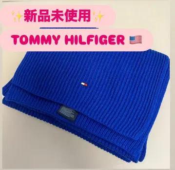 타미힐피거 머플러 니트 남성용 여성용 파랑 넥워머