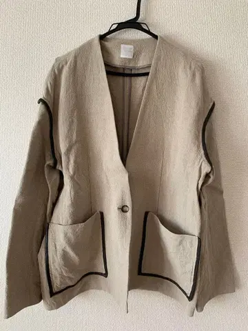 CITY SHOP 노카라 자켓 베이지 38