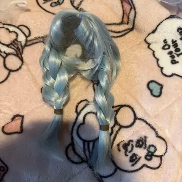 SD 사이즈 불명 인치 스카이블루 트위스트 가발