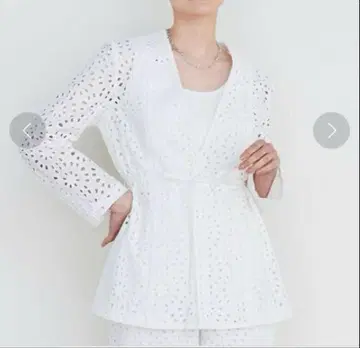 [ 새상품급 ] BALLSEY 코튼 컷워크 레이스 노카라 자켓