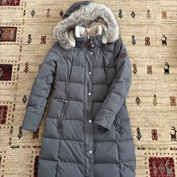 새상품급 랄프 로렌 그레이 후드 부착 롱 코트