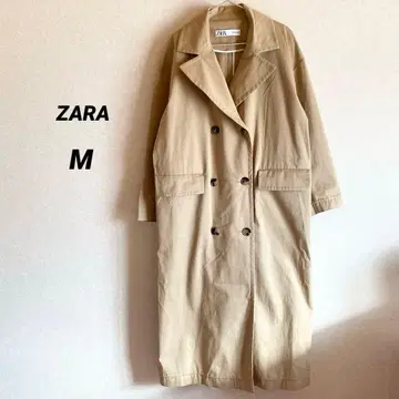 빅 사이즈 자라 롱 코트 트렌치코트 베이지 M