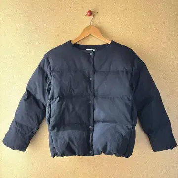 카구레 울 다운 숏 자켓 네이비