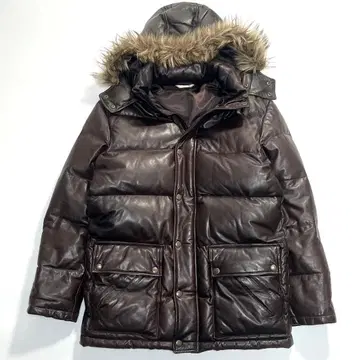 [새상품급] 폴스미스 컬렉션 가죽 다운 자켓 양가죽 퍼 브라운