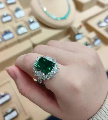에메랄드 그린 반지 실버 925