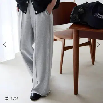 SLOBE 쭈리 와이드 팬츠 맨투맨 소재 36