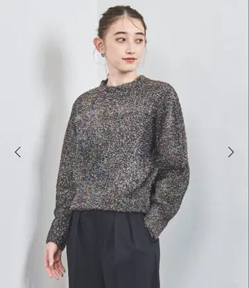 유나이티드 애로우즈 라메 니트 블랙