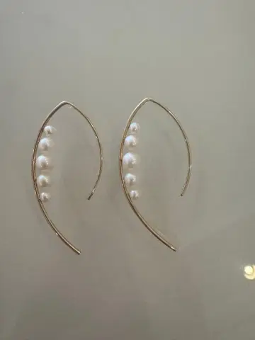 MIZUKI 펄 장식 후프 귀걸이