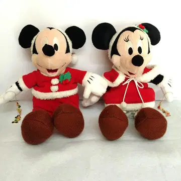 미키 미니 산타 봉제 인형