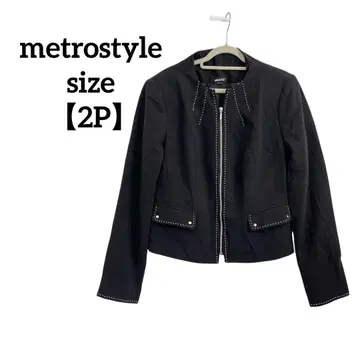 metrostyle [ 2P ] 노카라 자켓 블랙
