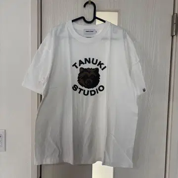 TANUKISTUDIO 너구리 프린트 T셔츠 XL