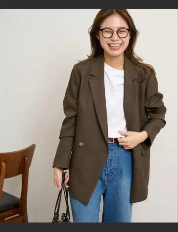 저널 스탠다드 리룸 샤크 트위드 테일러드 자켓 36