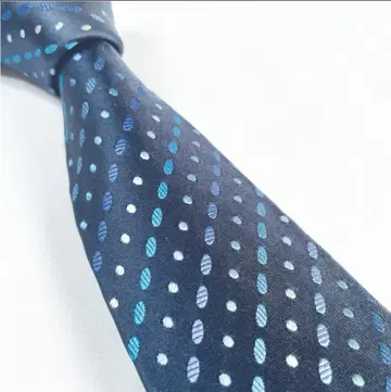 [폴스미스] 새상품급 도트 무늬 네이비 실크 넥타이