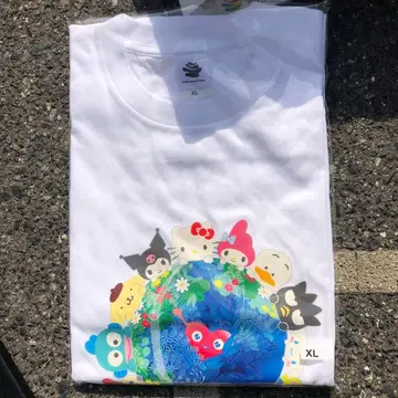 산리오 뚱크뚱크 요코하마 꽃박람회 2027 티셔츠 화이트 XL 사이즈