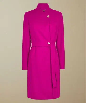 [ 새상품 ] TED BAKER 테드베이커 핑크 롱 코트 랩 코트