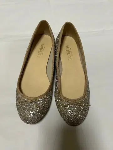 LE TALON 루탈론 글리터 발레 슈즈/골드 37 23.5cm