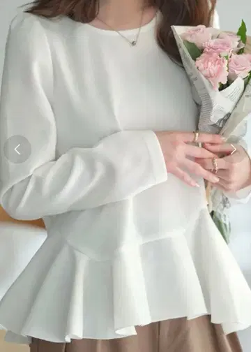 완판 페플럼 화이트 상의