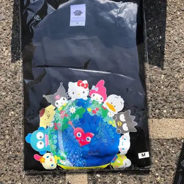 산리오 툰크툰크 요코하마 꽃박람회 2027 티셔츠 블랙 M 사이즈