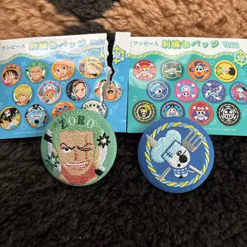 원피스 ONE PIECE 자수 캔뱃지 조로 해적기 상디