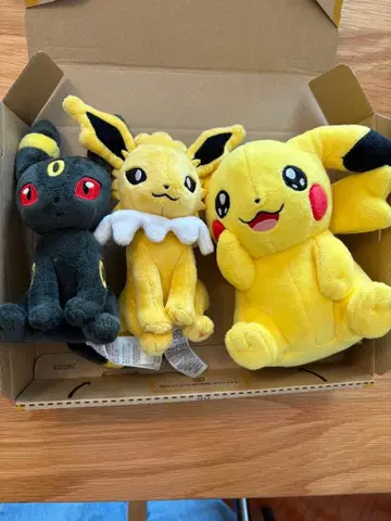 포켓몬 센터 마이피카츄 블래키 썬더스 3개 세트