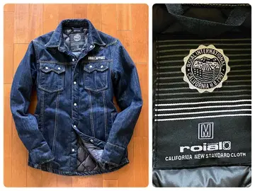 새상품급! roial 로이알 짙은 인디고 데님 셔츠 다운 자켓 M