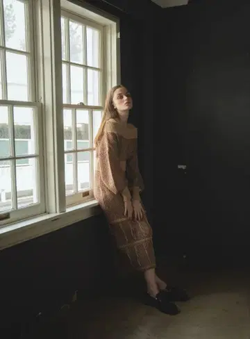 pinue 스티치 니트 셋업