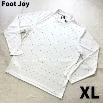 Foot Joy 도트 무늬 모크넥 긴팔 스트레치 골프 셔츠 XL