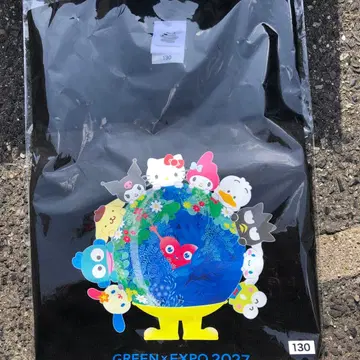 산리오 툰크툰크 요코하마 꽃박람회 2027 티셔츠 블랙 130사이즈