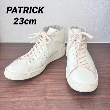 패트릭 하이컷 스니커즈 가죽 화이트 36 23cm
