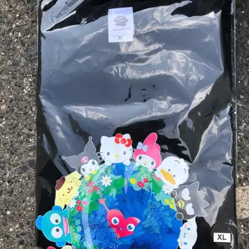 산리오 툰크툰크 요코하마 꽃 박람회 2027 티셔츠 블랙 XL 사이즈