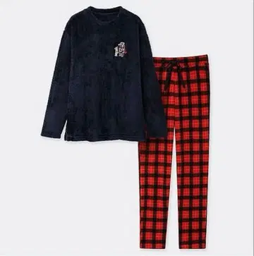 유니클로 여성용 플리스 세트 파자마 디즈니 M