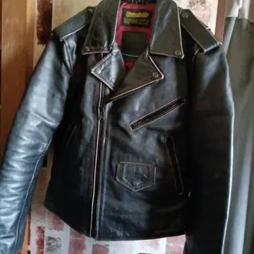 Penny Lane 블랙 가죽 더블 라이더 자켓