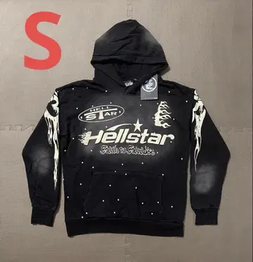 Hellstar 레터 프린트 후드티