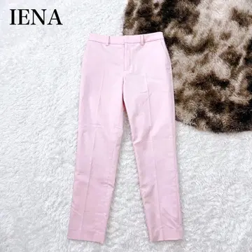 새상품급 이에나 샴브레이 새틴 스트레치 팬츠 워셔블 최근 모델