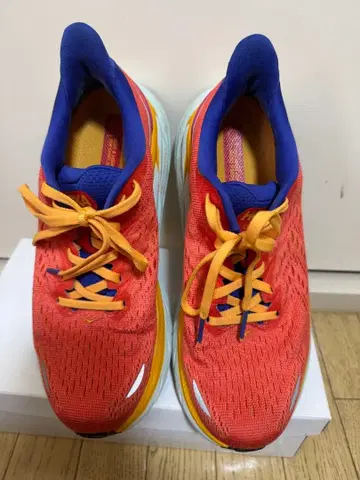 HOKA 러닝화 오렌지/파랑