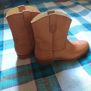 베이지 가죽 엔지니어 부츠 M 26cm