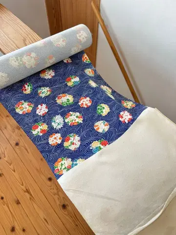 기모노 옷감 일본 무용 하나야기류 쇼와 레트로 핸드메이드 조각천