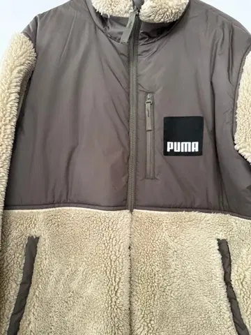 PUMA 플리스 자켓 브라운/베이지